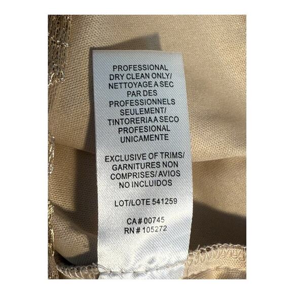 JS Collection Women’s Size 2 Gold Taylor Scallop Cocktail‎ Dress NWOT - Picture 9 of 9